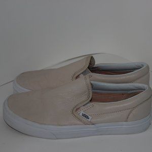 Vans Leather Women Cream Color size 6.5